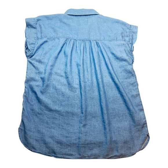 LOFT Blue Button Down Shirt size xs - Picture 3 of 4